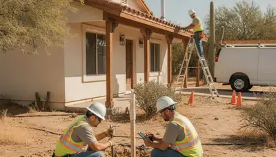 Plumber repairing a pipe in Tucson, AZ for emergency plumbing service