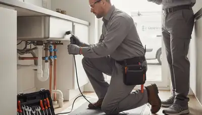 Tucson AZ plumber repairing a residential pipe for emergency plumbing service