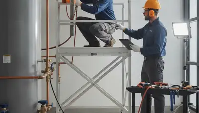 Emergency plumber repairing pipes in Tucson, AZ home for plumbing repair service