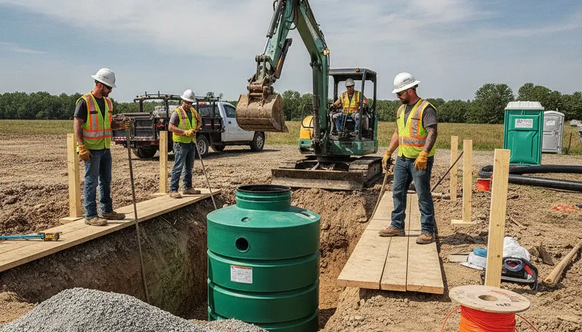 Septic tank installation for Tucson, AZ homes by On Call Plumbers, matching system size and soil conditions