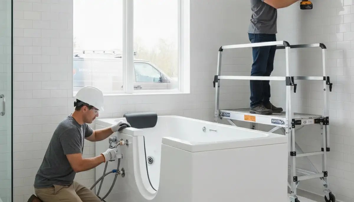 Walk-in tub installation by Tucson, AZ plumbing repair experts for safer, accessible bathing