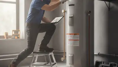 Tucson, AZ plumber repairing a water heater for a local home emergency